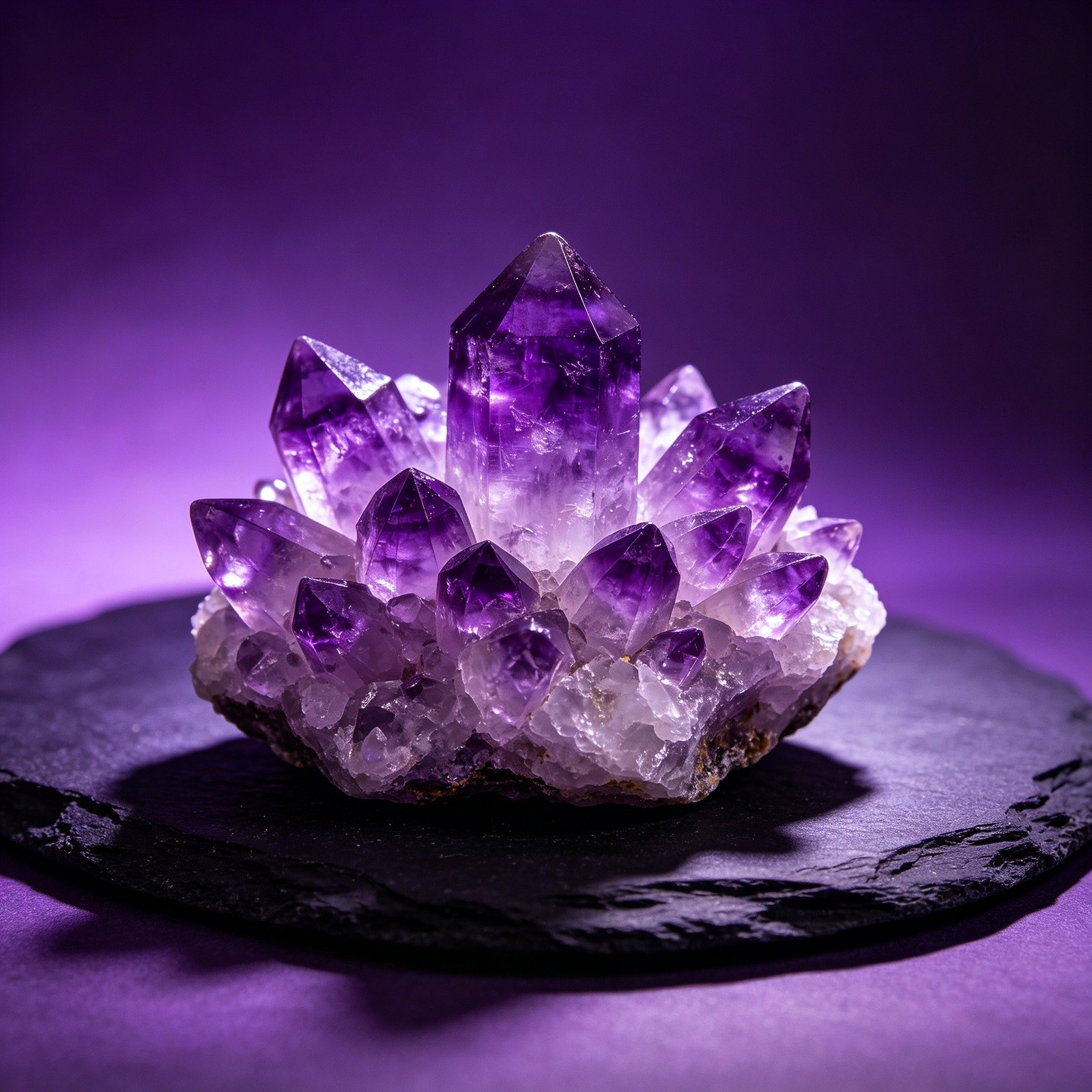 Raw Amethyst Cluster for Meditation & Altar