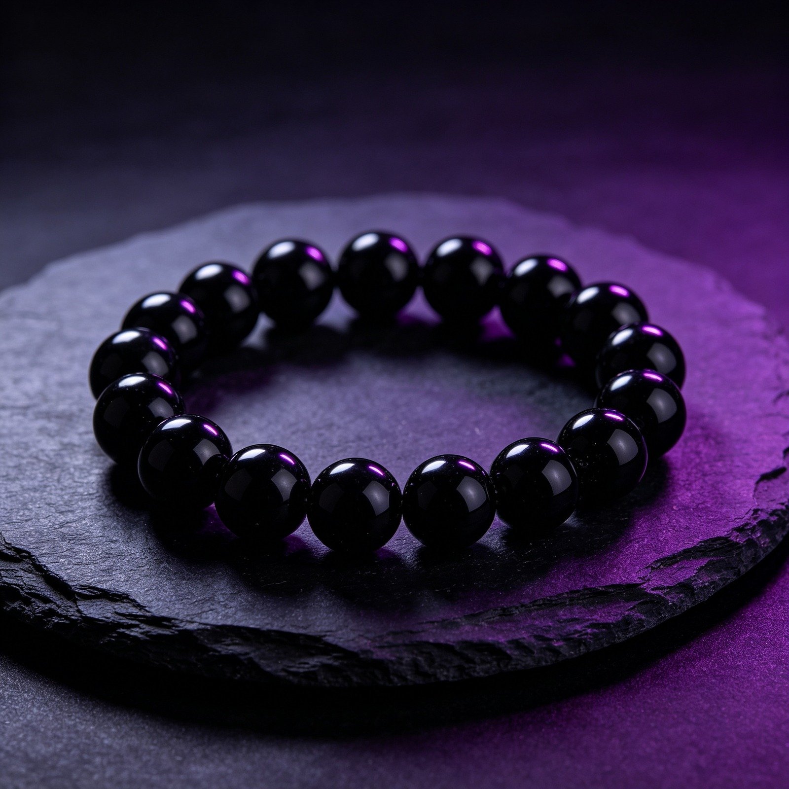 Black Tourmaline Protection Bracelet for Grounding